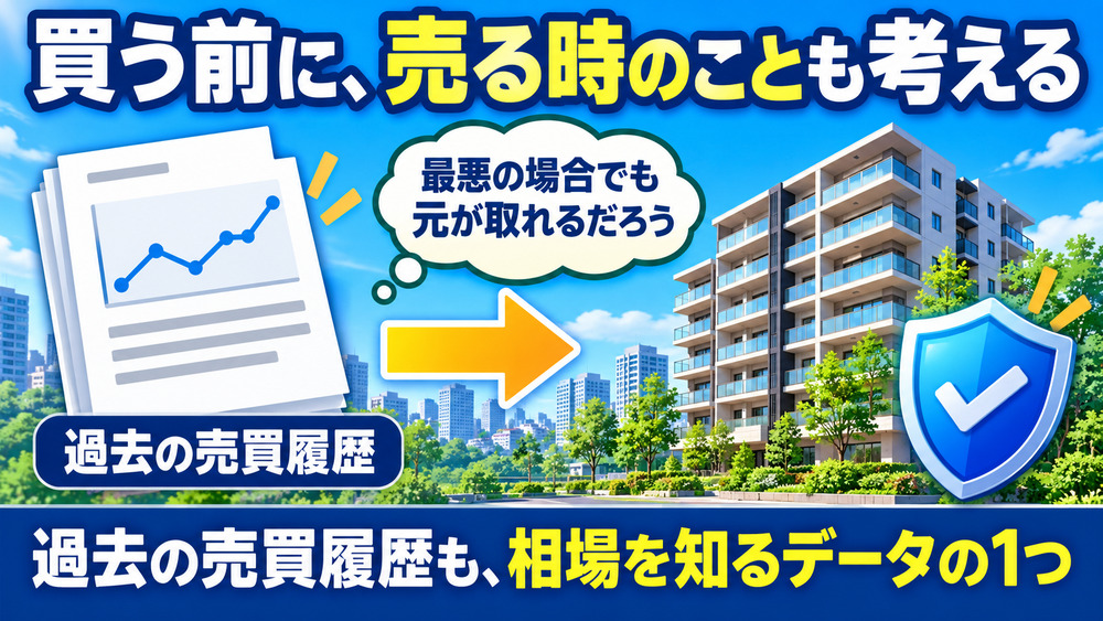 買う前に、売る時のことも考える。過去の売買履歴も、相場を知るデータの1つ